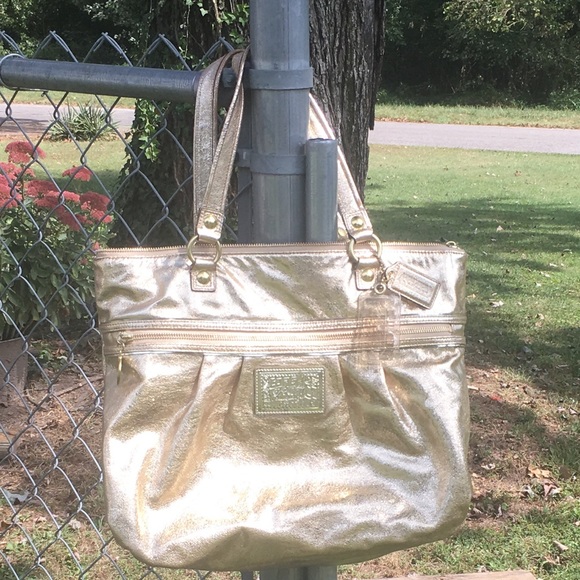 Coach Handbags - Coach Poppy tote bag. Glam gold! B1269-20361e